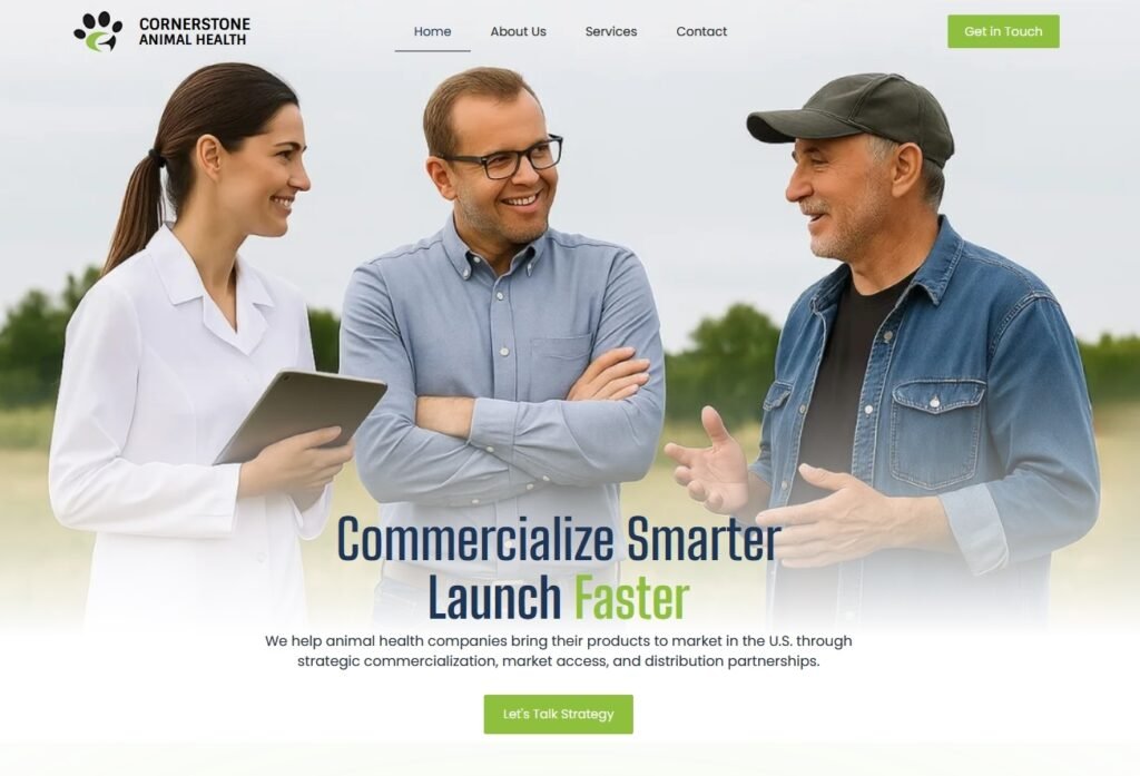 CornerStoneAnimalHealth Website Snapshot